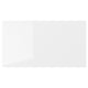 White RINGHULT glossy kitchen drawer, rectangular, plastic and melamine surface.