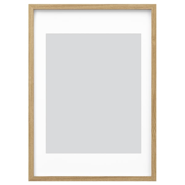 RÖDALM wooden frame with light brown finish, rectangular, empty.