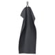 Dark grey SALVIKEN towel hanging, textured side out.