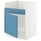 SEKTION Base cab f HAVSEN single bowl sink, white/Lerhyttan blue, 24x24x30 "