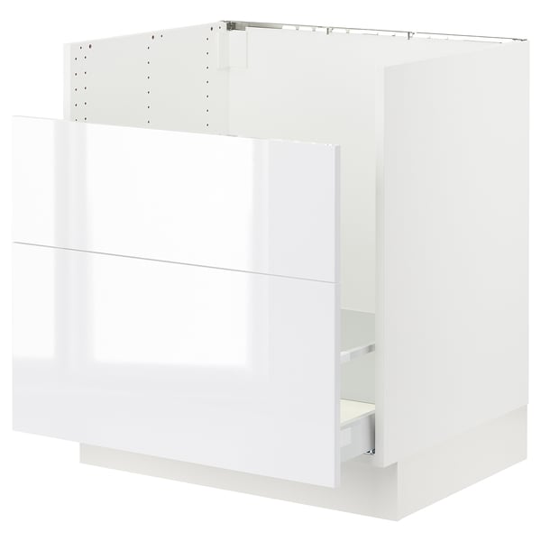 SEKTION white cabinet, modern, glossy. Sturdy, fiberboard, sleek rectangular design with clean lines.