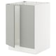 White SEKTION kitchen cabinet, light grey, modern design.
