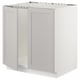 White SEKTION kitchen cabinet with bevelled edges.