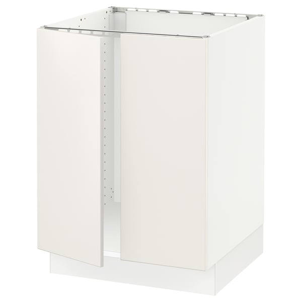 SEKTION white kitchen cabinet, square, modern design.