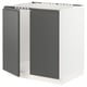 SEKTION kitchen unit, grey, modern, 3-sided frame, sturdy.