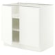 SEKTION Base cabinet with shelves/2 doors, white/Aspudden matte white, 36x24x30 "