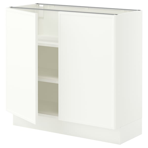 SEKTION Base cabinet with shelves/2 doors, white/Aspudden matte white, 36x15x30 "