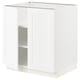 SEKTION white kitchen cabinet with single door and shelf.