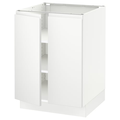 Ikea SEKTION white kitchen unit, modern minimalist design, matte white with integrated handles.