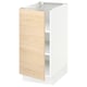 IKEAs SEKTION kitchen cabinet. Light ash wood, sleek design. Open hinge, adjustable shelves.
