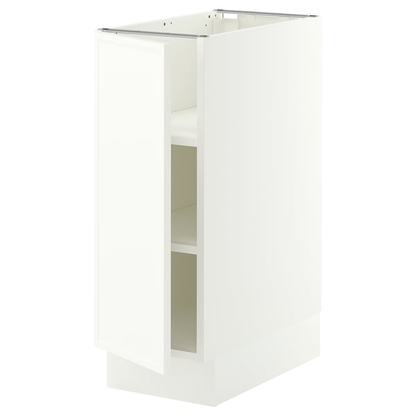 SEKTION Base cabinet with shelves, white/Aspudden matte white, 12x24x30 "