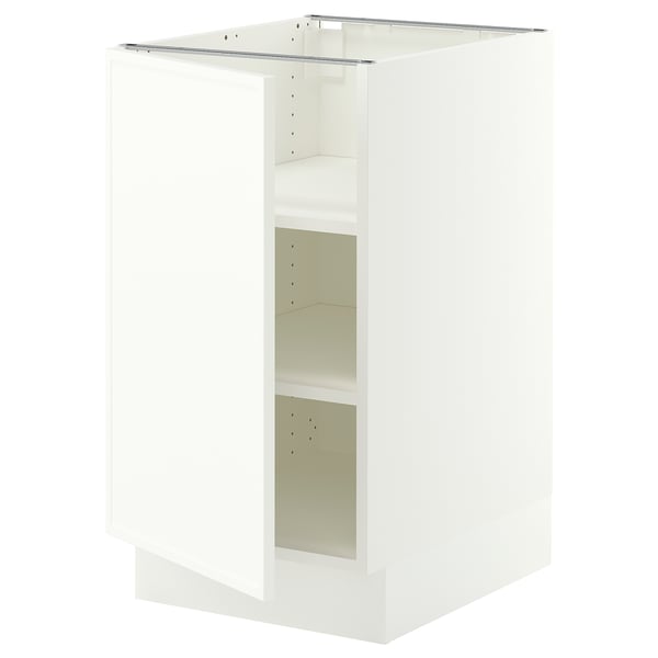 SEKTION Base cabinet with shelves, white/Aspudden matte white, 18x24x30 "