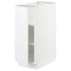 White SEKTION kitchen cabinet with adjustable shelves and modern design.