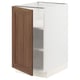 An ikea SEKTION kitchen cabinet with a white frame and a wooden door.