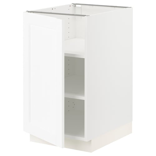 SEKTION white kitchen cabinet with adjustable shelves, sleek design.
