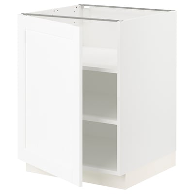 White SEKTION kitchen cabinet, modern classic, adjustable shelves, sturdy frame.