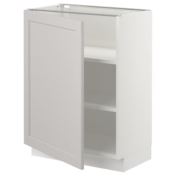 This image the SEKTION kitchen cabinet in white with a single door. It has a sleek, modern design with a shaker-style door.