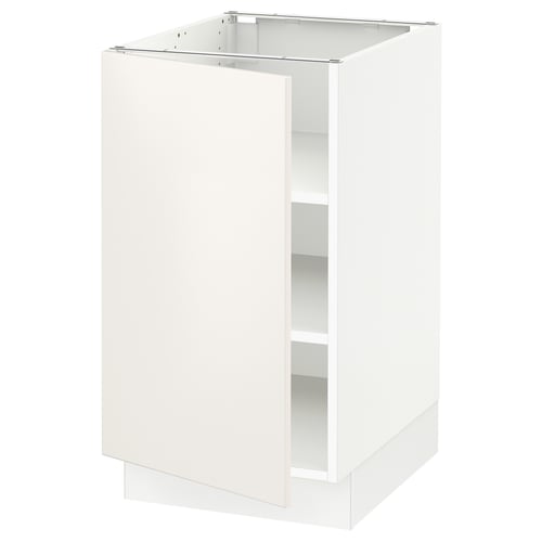 IKEA SEKTION white kitchen cabinet, rectangular, glossy finish.