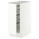 SEKTION Base cabinet with wire baskets, white/Aspudden matte white, 15x24x30 "