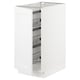 White SEKTION cabinet, modern design with wire baskets.