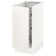 White SEKTION cabinet with smooth veddinge fronts, clean lines.