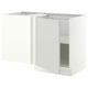 SEKTION Corner base cabinet with shelf, white/Aspudden light gray, 50x24x30 "