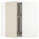 Ikea SEKTION kitchen cabinet, beige. A sturdy frame, glass shelves, and a minimalist design.