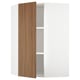 SEKTION modern kitchen unit in white & walnut with adjustable shelves.