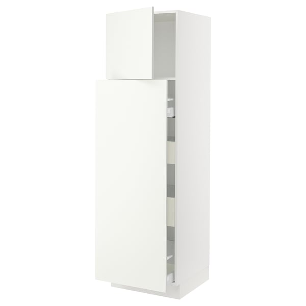 White SEKTION kitchen cabinet, sleek design, two adjustable shelves.