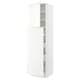 SEKTION white kitchen cabinet with adjustable shelves, sleek design, includes dampened hinge.