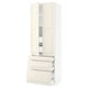 SEKTION kitchen cabinet in off-white with bevelled doors and drawers, featuring adjustable shelves and smooth-running drawers.