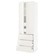 A modern white SEKTION kitchen cabinet with sleek design and multiple drawers.