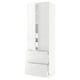 SEKTION kitchen cabinet, white, modern with drawers and glossy finish.