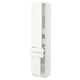 White SEKTION kitchen cabinet with drawers and shelves. Modern minimalist design.