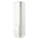 White SEKTION tall storage cabinet with two doors and adjustable shelves.