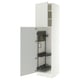 SEKTION High cabinet/pull-out int fittings, white/Aspudden light gray, 24x24x90 "