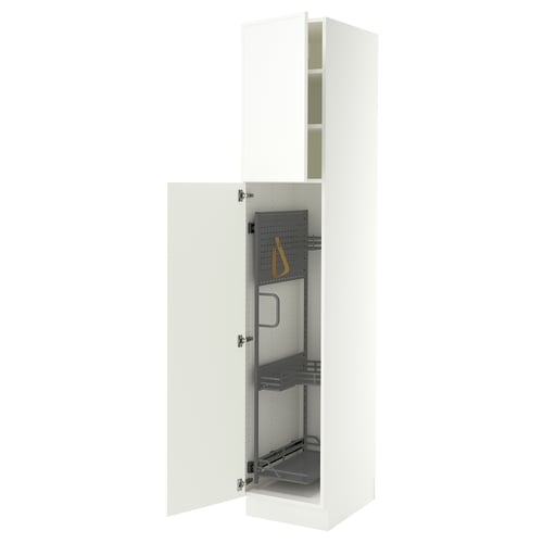 SEKTION High cabinet/pull-out int fittings, white/Aspudden matte white, 18x24x90 "