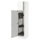 Modern white cabinet from ikea SEKTION series, tall and slim design with adjustable shelves and a door that opens left or right.