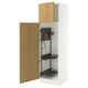 SEKTION High cabinet/pull-out int fittings, white/Sinarp oak veneer, 24x24x80 "