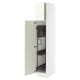 SEKTION white kitchen cabinet with adjustable shelves and single door.