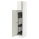 SEKTION white cabinet, open door revealing shelf and hanging strap, modern design.