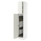 White SEKTION kitchen cabinet with adjustable shelves and soft-closing door.