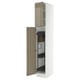 Ikea SEKTION high kitchen cabinet, brown, metal and glass, modern design.