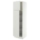 SEKTION High cabinet w door/wire baskets, white/Aspudden light gray, 24x24x80 "