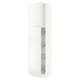 A white SEKTION tall cabinet with high-gloss, modern storage and smooth-running metal baskets.