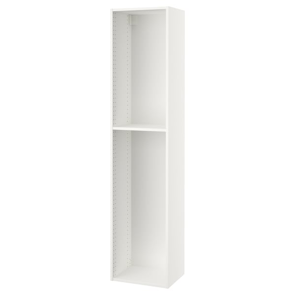SEKTION white kitchen cabinet: tall, minimalist design with adjustable shelf, durable melamine finish.
