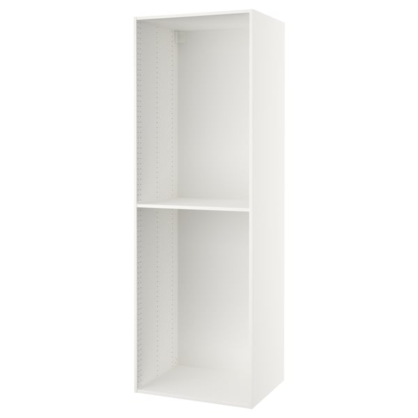 SEKTION white kitchen cabinet, sleek and modern, with one adjustable shelf, and perforated inner walls for organising kitchen accessories.
