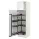 White SEKTION kitchen cabinet with pull-out shelves. Modern design, steel and fibreglass.