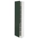 SEKTION kitchen cabinet, white frame, dark green doors, adjustable shelves, sleek design.