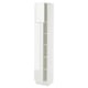 Modern white high gloss kitchen cabinet with adjustable shelves and soft-closing hinges.